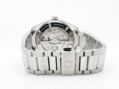 Aqua Terra 2015 41mm SS/SS Wht/Blue JVS A8508