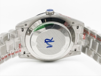 DayDate 40mm 904L Flt SS/SS Blue/Rm/Stk GMF VR3255