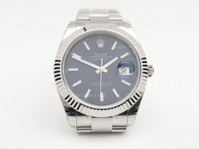 DJ2 41mm 126334 Oys Flt 904L SS/SS Blue/Stk EWE A3235