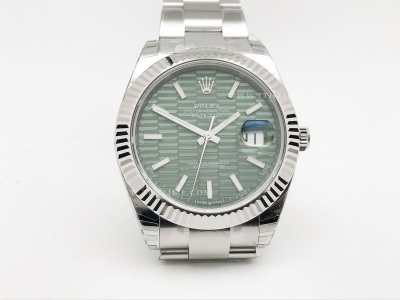 DJ2 41mm 126334 Oys Flt 904L SS/SS HC-Grn/Stk EWE A3235