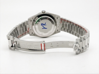 DayDate 40mm 904L Flt SS/SS I-Blue/Rm/Stk GMF VR3255