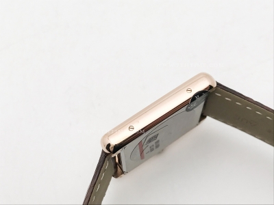 Cartier Tank Solo Large RG/LE Wht AF Swiss Qtz