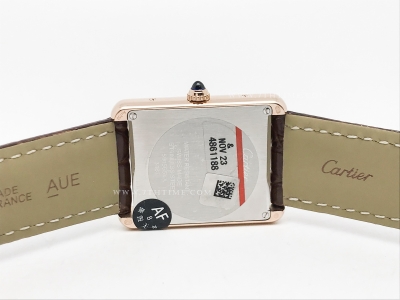 Cartier Tank Solo Large RG/LE Wht AF Swiss Qtz