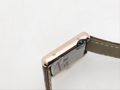 Cartier Tank Solo Small RG/LE Wht AF Swiss Qtz