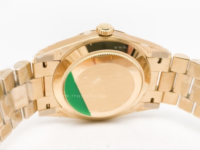 DayDate 40mm 904L Flt Wt YG/YG Blk/Stk TMF SH3255