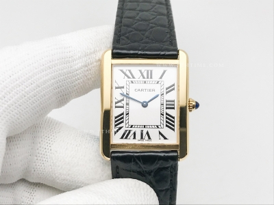 Cartier Tank Solo Large YG/LE Wht AF Swiss Qtz