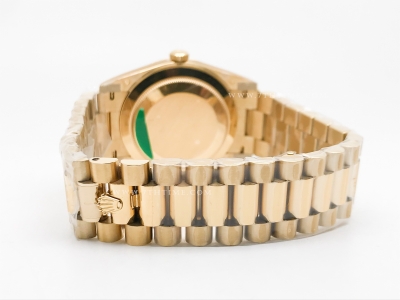 DayDate 40mm 904L Flt Wt YG/YG Blk/B.Dia TMF SH3255