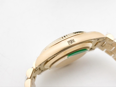 DayDate 40mm 904L Flt Wt YG/YG Grn/Rm/Stk TMF SH3255