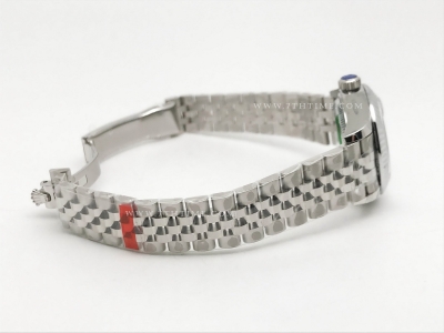 DateJust Ladies 28mm Jub Flt 904L SS/SS Grey/Stk GMF A2671