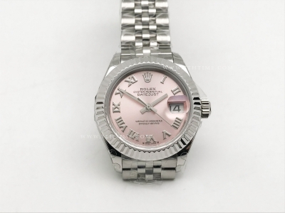 DateJust Ladies 28mm Jub Flt 904L SS/SS Pink/Rm GMF A2671