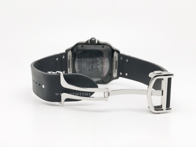 Santos De Cartier 2018 Mens XL DLC/RU Blk BVF MY9019