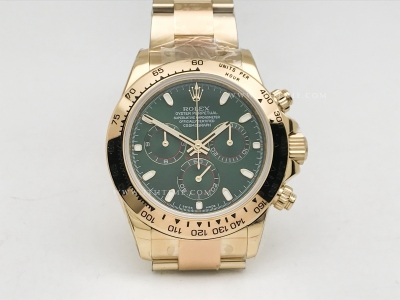 Daytona 116508 YG/YG Green/Stk OMF Asia 7750