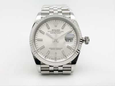 DJ 36mm Jub Flt 904L SS/SS Silv/Stk APF VR3235