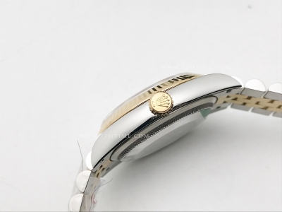 DJ 36mm Jub Flt 904L YG/SS Wht/Stk APF VR3235