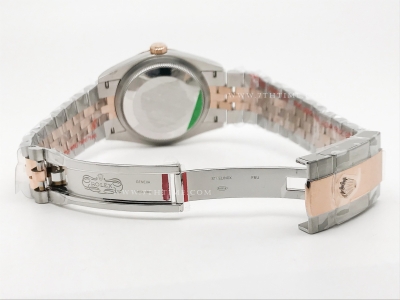 DJ 36mm Jub Flt 904L RG/SS Blk/Dia APF VR3235