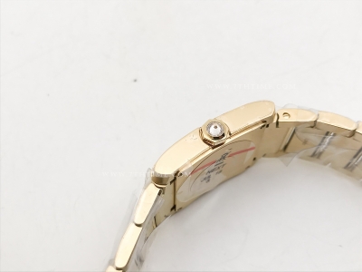 Ladies Tank Francaise Med Dia YG/YG Sil 8848F Sw Qtz