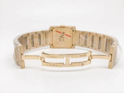 Ladies Tank Francaise Med Dia YG/YG Sil 8848F Sw Qtz