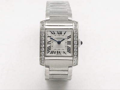 Ladies Tank Francaise Sml Dia SS/SS Sil 8848F Sw Qtz