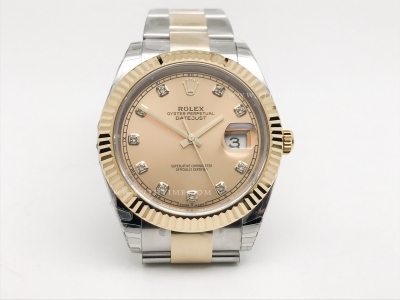 DJ2 41mm 126333 Oys Flt 904L YG/SS Gold/Dia EWE A3235