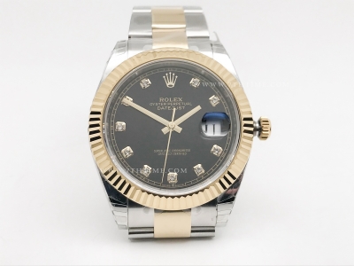 DJ2 41mm 126333 Oys Flt 904L YG/SS Blk/Dia EWE A3235