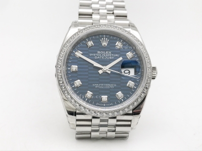 DJ 36mm Jub Dia 904L SS/SS Blue/Dia VSF VS3235