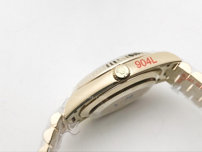 DayDate 40mm 904L Flt YG/YG Wht/Rm GMF VR3255