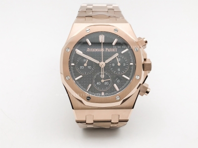 Royal Oak Chrono 26240OR RG/RG Blk/Stk BF A7750 Mod