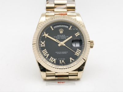 DayDate 40mm 904L Flt YG/YG Blk/Rm GMF VR3255