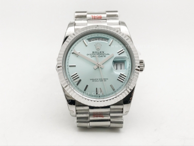 DayDate 36mm Wt 904L Flt SS/SS I-Blue/Rm/St QF VR3255