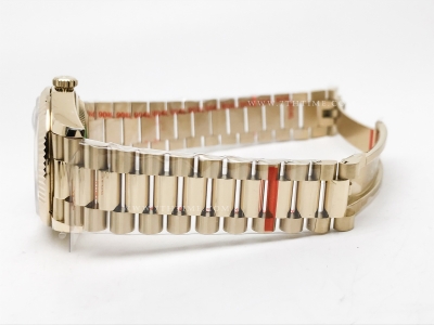 DayDate 36mm Wt 904L Flt YG/YG Wht/Rm/Stk QF VR3255