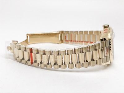 DayDate 36mm Wt 904L Flt YG/YG Wht/Rm/Stk QF VR3255