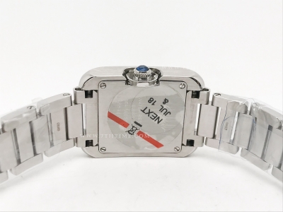 Ladies Cartier Tank Francaise SS/SS Wht/Dia K11 Sw Qt