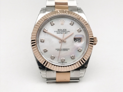 DJ2 41mm 126331 Oys Flt 904L RG/SS M-Wh/Dia EWE A3235