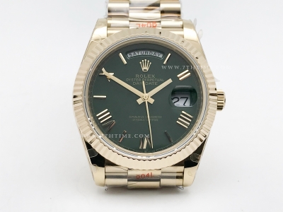 DayDate 40mm 904L Flt YG/YG Grn/Rm GMF VR3255