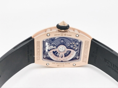 RM07-01 Ladies Diam RG/RU Blk/Blk Skele ZF CRMA2 Clone