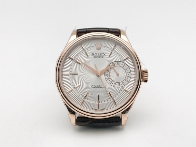 Cellini Date 39mm RG/LE White/Stk GMF Asia 3165 Mod