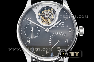 IWC Portuguese Tourbillon IW5046 Grey Dial with Steel Numerals & Hands Solid Stainless Steel 316L