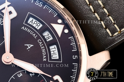 Big Pilot Annual Calendar "Le Petit Prince" Brown Dial with Numeral markers 18K Rose Gold Thick Plated Case