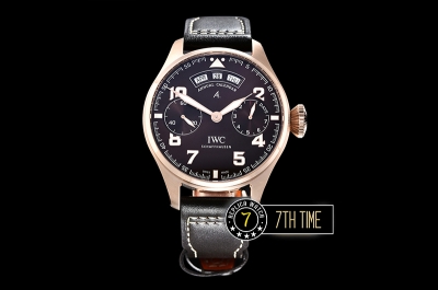 Big Pilot Annual Calendar "Le Petit Prince" Brown Dial with Numeral markers 18K Rose Gold Thick Plated Case