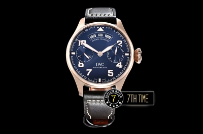 Big Pilot Annual Calendar "Le Petit Prince" Blue Dial with Numeral markers 18K Rose Gold Thick Plated Case