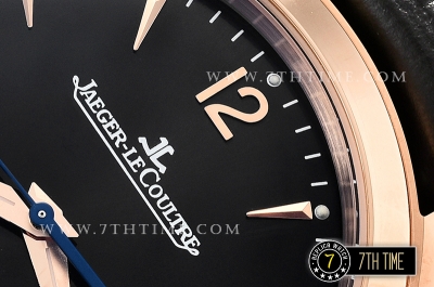 Jaeger Lecoultre Grande Ultra Thin 1548420 Black Dial with Stick & Numeral Markers 18K Rose Gold Thick Plated Case