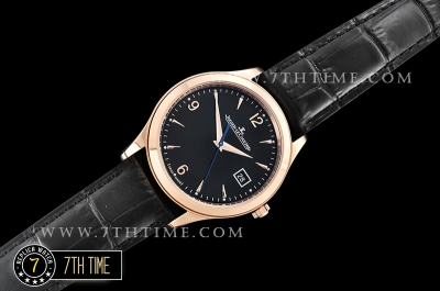 Jaeger Lecoultre Grande Ultra Thin 1548420 Black Dial with Stick & Numeral Markers 18K Rose Gold Thick Plated Case