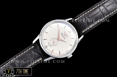 Longines Flagship Heritage 60th White Dial with Rose Gold Numerals & Stick Markers