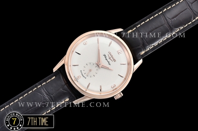 Longines Flagship Heritage 60th White Dial with Rose Gold Numerals & Stick Markers 18K Rose Gold Thick Plated Case