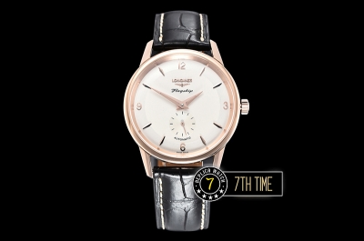Longines Flagship Heritage 60th White Dial with Rose Gold Numerals & Stick Markers 18K Rose Gold Thick Plated Case