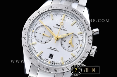 Omega SpeedMaster '57 White Dial with Gold Stick Markers Solid Stainless Steel 316L Bracelet