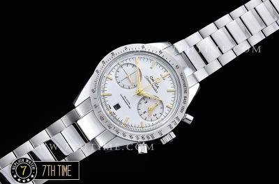 Omega SpeedMaster '57 White Dial with Gold Stick Markers Solid Stainless Steel 316L Bracelet