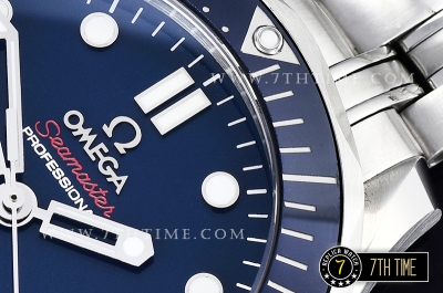 Seamaster Diver 300m Co-Axial  Blue Ceramic Bezel Blue Dial with Dot Markers Solid Stainless Steel 316F Bracelet