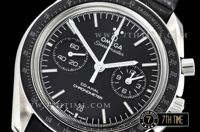 Omega SpeedMaster MoonWatch Chronograph Black Ceramic Bezel Black Dial, Black Subdial with Stick Markers & White Speedmaster Wording