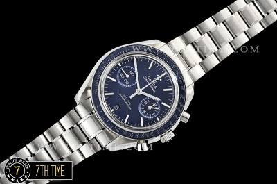 Omega SpeedMaster MoonWatch Chronograph Blue Ceramic Bezel Blue Dial, Blue Subdial with Stick Markers Solid Stainless Steel Bracelet